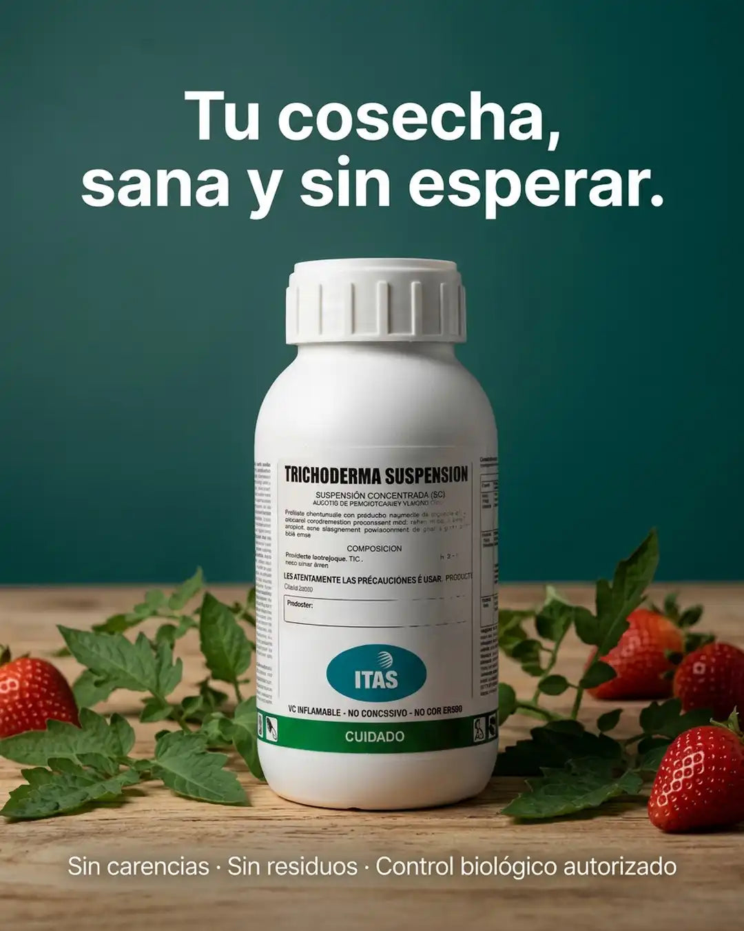 Trichoderma fungicida biológico — cepa chilena certificada - 1/2 Lt